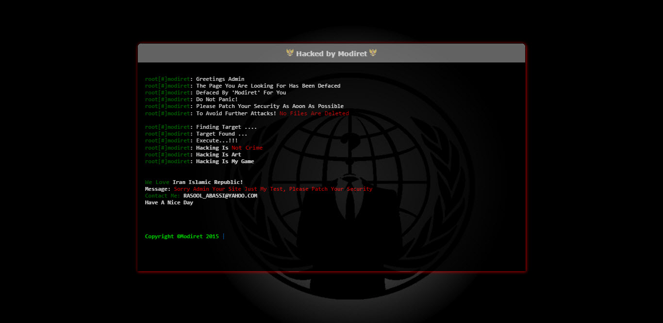 hacked by modiret